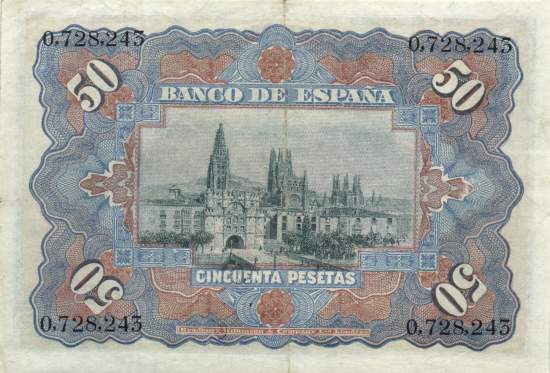 50 Pesetas 15.7.1907